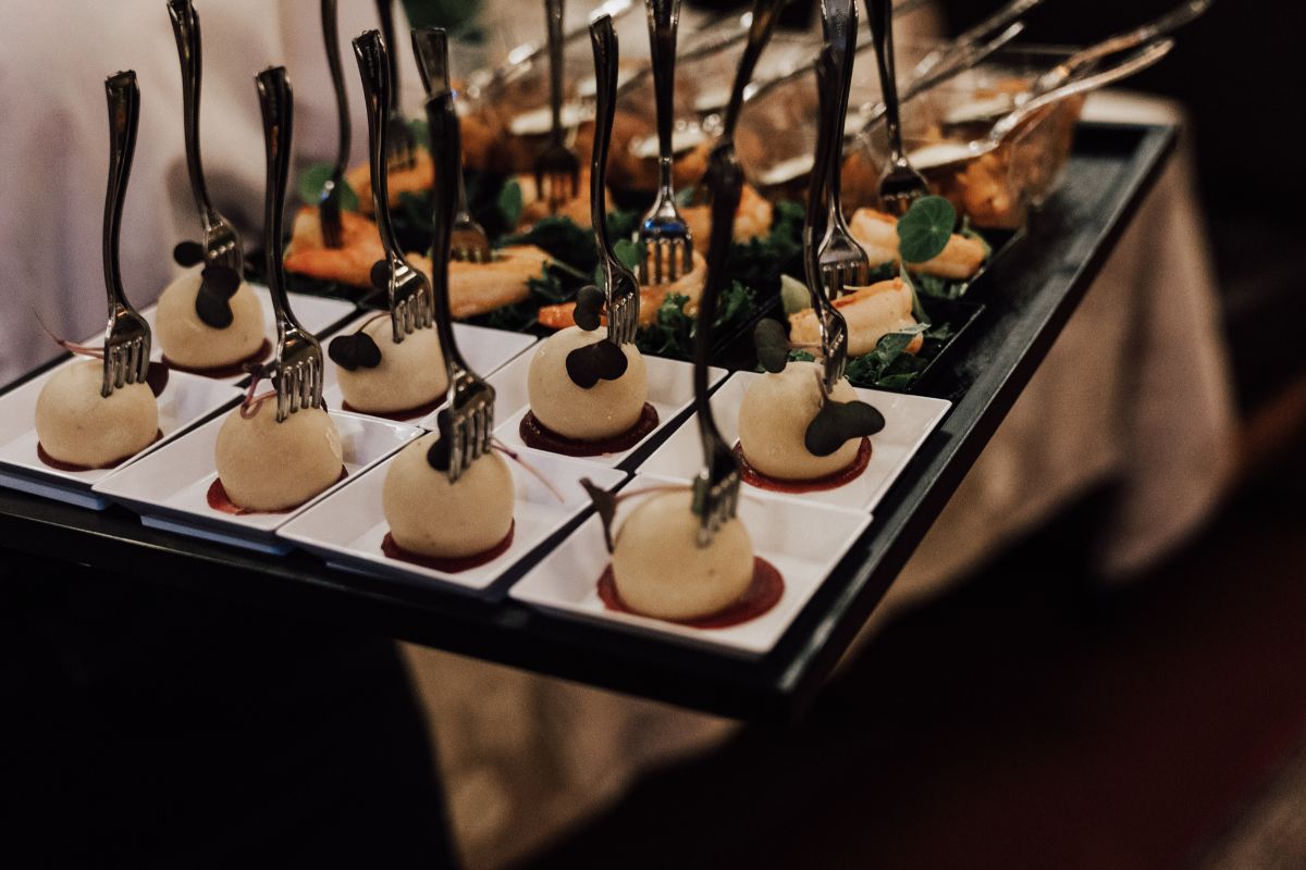 Canapés for event in Prague